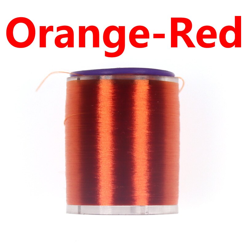 Wifreo 75D Fijne Hoge Treksterkte Vliegbindset Draad Met Standaard Spoel Spool Waxed Koppelverkoop Draad Voor Nimf Droog Natte Vliegen: Orangered