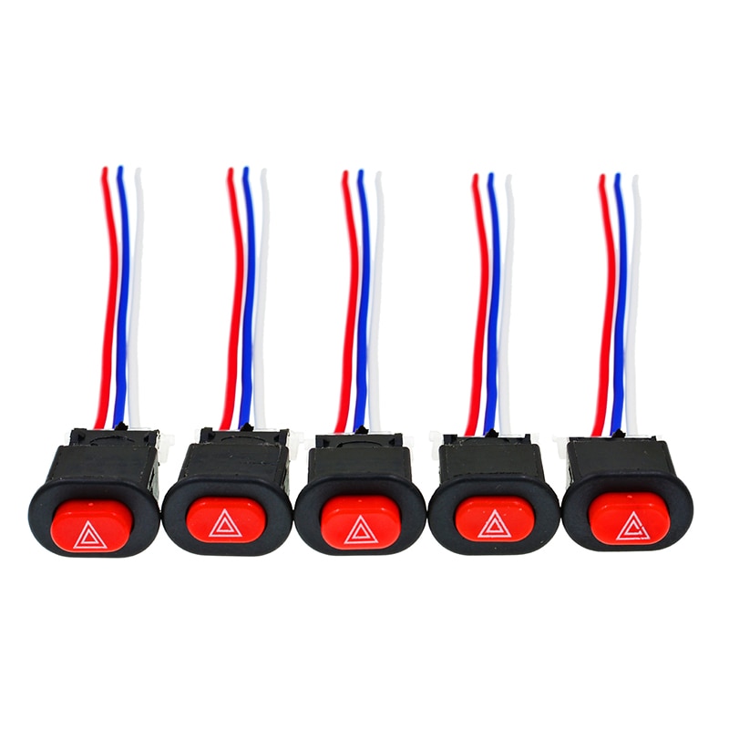 interruptor de luz de peligro de motocicleta doble advertencia intermitente interruptor de señal de emergencia motocicleta vehículo eléctrico Aviso modificado