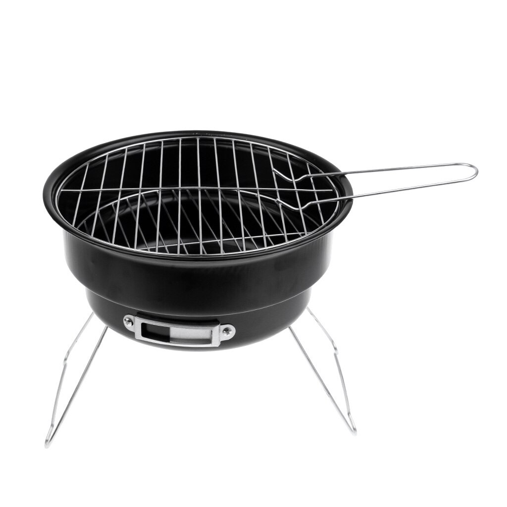 2 in 1 Mini Portable Round Camping Bbq Barbecue Grill Stand Stove Outdoor Picnic Camping Hiking Travel Fishing