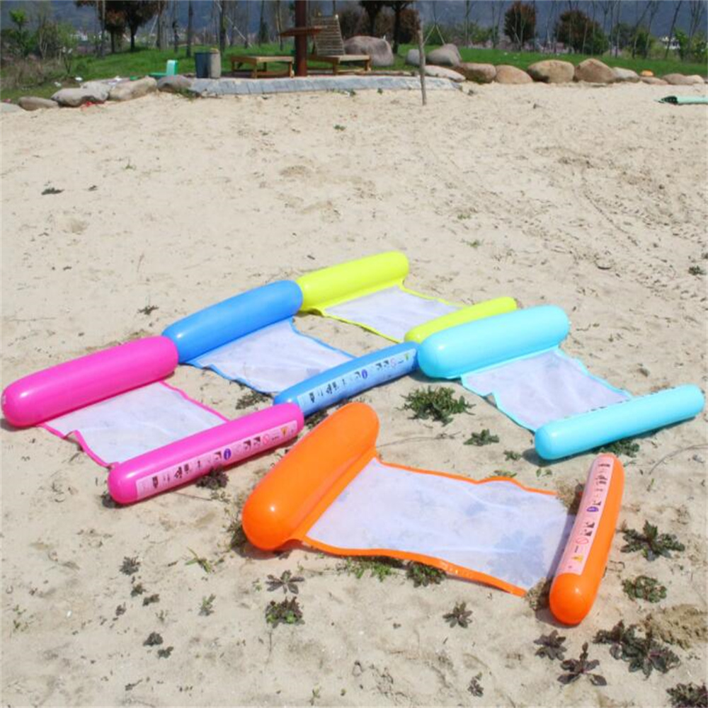 Canapé gonflable pliable à double usage, lit-balançoire avec filet, hamac, piscine, rangée de jouets, 11 styles