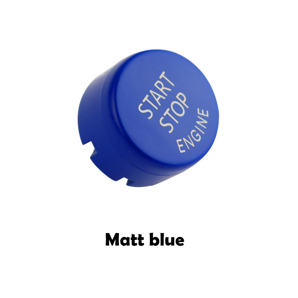 Engine Start Stop Button Cover for BMW F30 F10 F33 F15 F25 F48 X1 X3 X4 X5 X6 With Off Switch Replace Cap: Matt blue