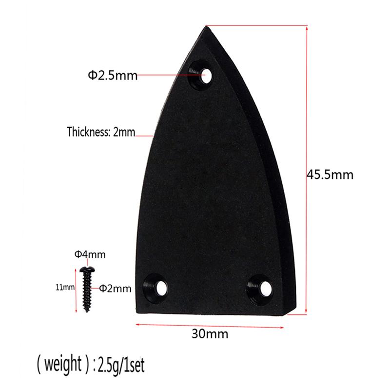 2pcs Truss Rod Cover Durable 3 Holes Plastic Guitar Parts Truss Rod Cover for Musical Instrument Bass Guitar