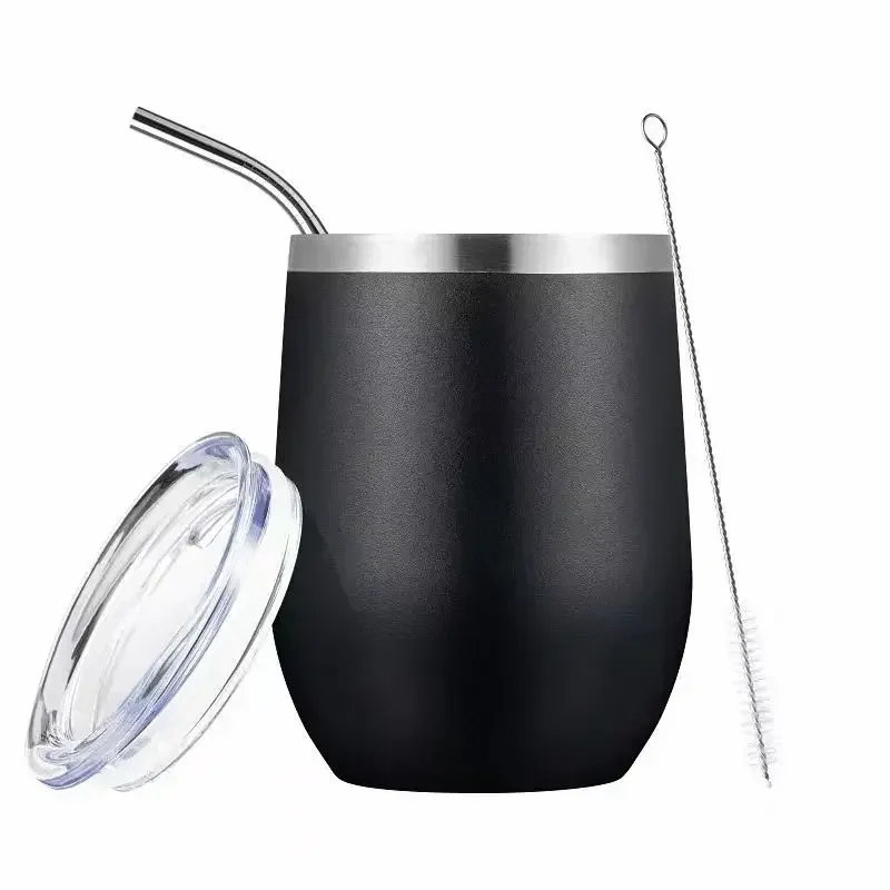 Bombilla-set bevat Yerba Mate-pompoen (beker) met één Bombilla Yerba Mate-pompoenset Dubbelwandige roestvrijstalen Mate-theekop: Black