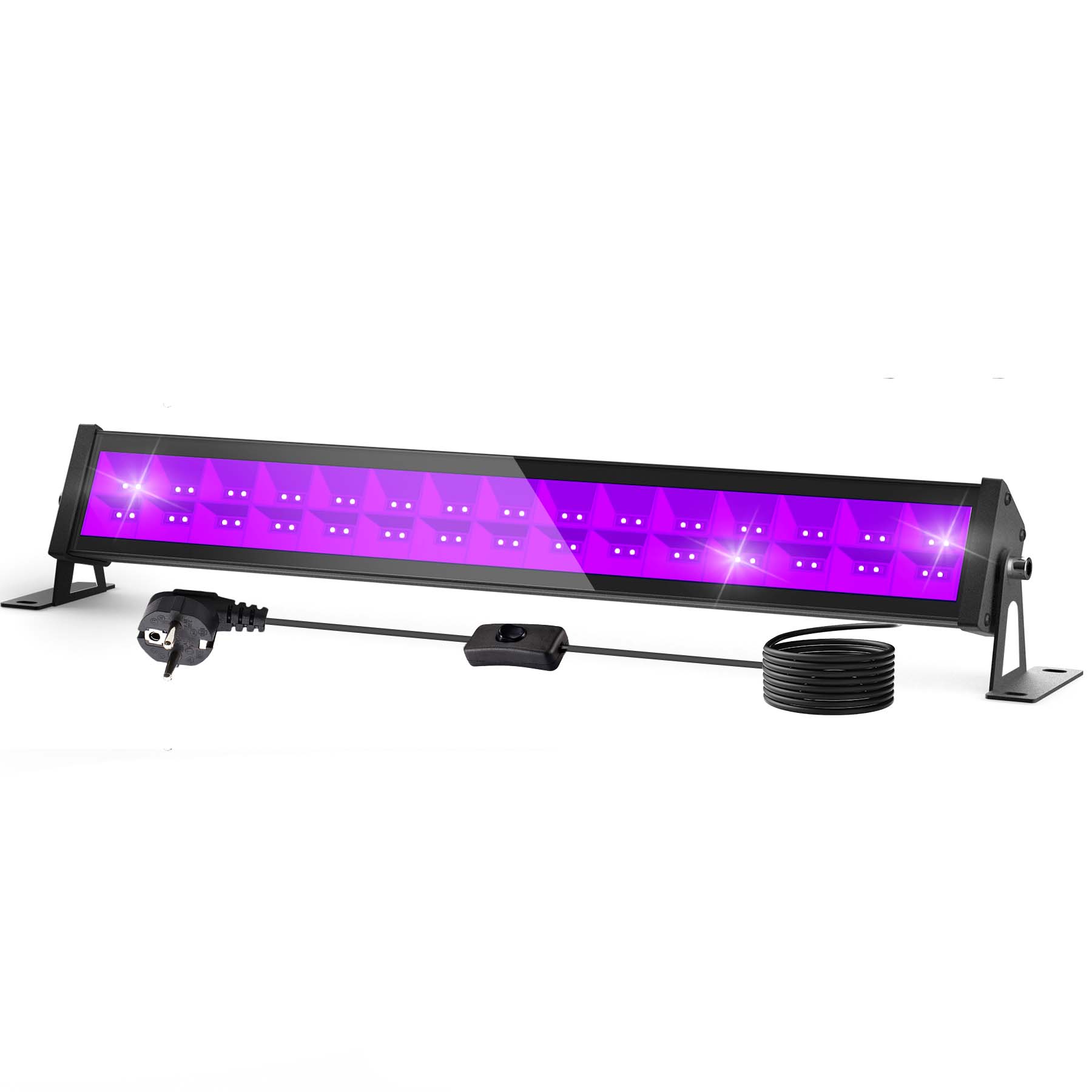 1/2 stücke 60leds UV Flutlicht 400-405nm fluor zierende Glühen ultraviolettes Schwarzlicht Party Stage Disco LED Hintergrund beleuchtung für Bar DJ: 1w / 2G11