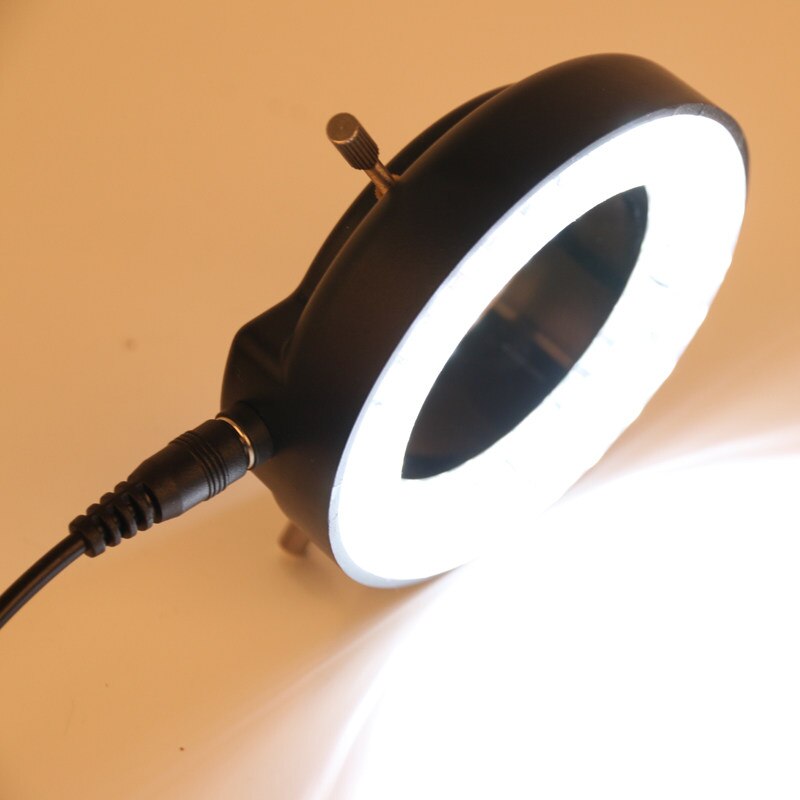 Adjustable 6500K 56 LED Ring Light illuminator Lamp For Industry Stereo Microscope Lens Camera Magnifier 110V-240V Adapter