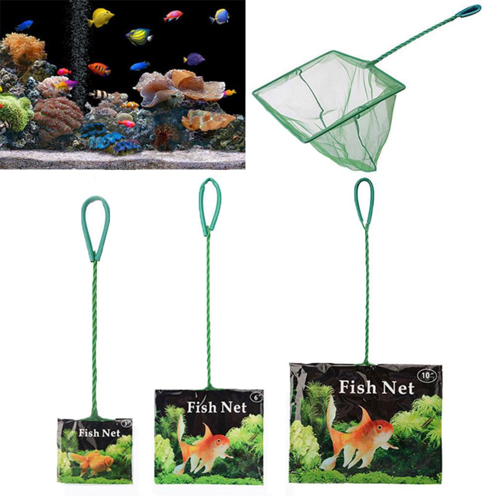 Draagbare aquarium vis garnalen snelvangnet gaas visnet lange steel gereedschap reinigingsgereedschap