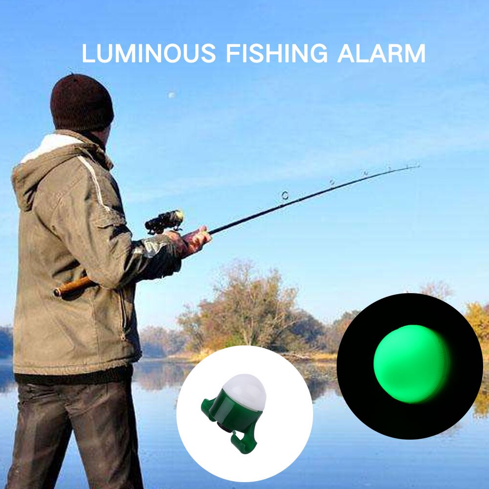 Mini Portable 2 In 1 Shining Glowing Fishing Rod Bite Alarm Bell Clip Tackle