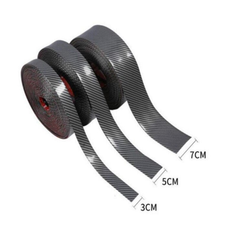 Carbon Fiber Rubber Auto Styling Moulding Strip Zachte Zwarte Bekleding Bumper Strip Diy Instaplijsten Protector Edge Guard Auto Stickers