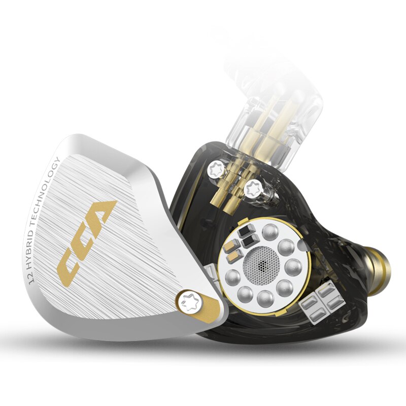 CCA C12 Hybrid Metal Headset HIFI Bass Earbuds In Ear Monitor Noise Cancelling Earphones słuchawka douszna C10 C16 ZST ZSN PRO