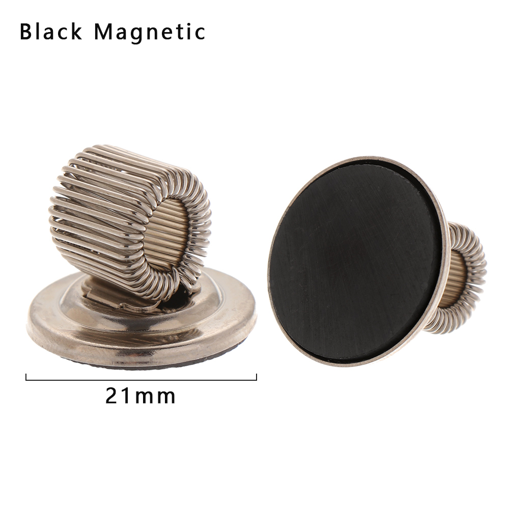 Pince à stylo à ressort en métal, 1 pièce, trou unique, Double Triple ouverture, boucle élastique, papeterie Portable, fourniture de bureau: Black Magnetic