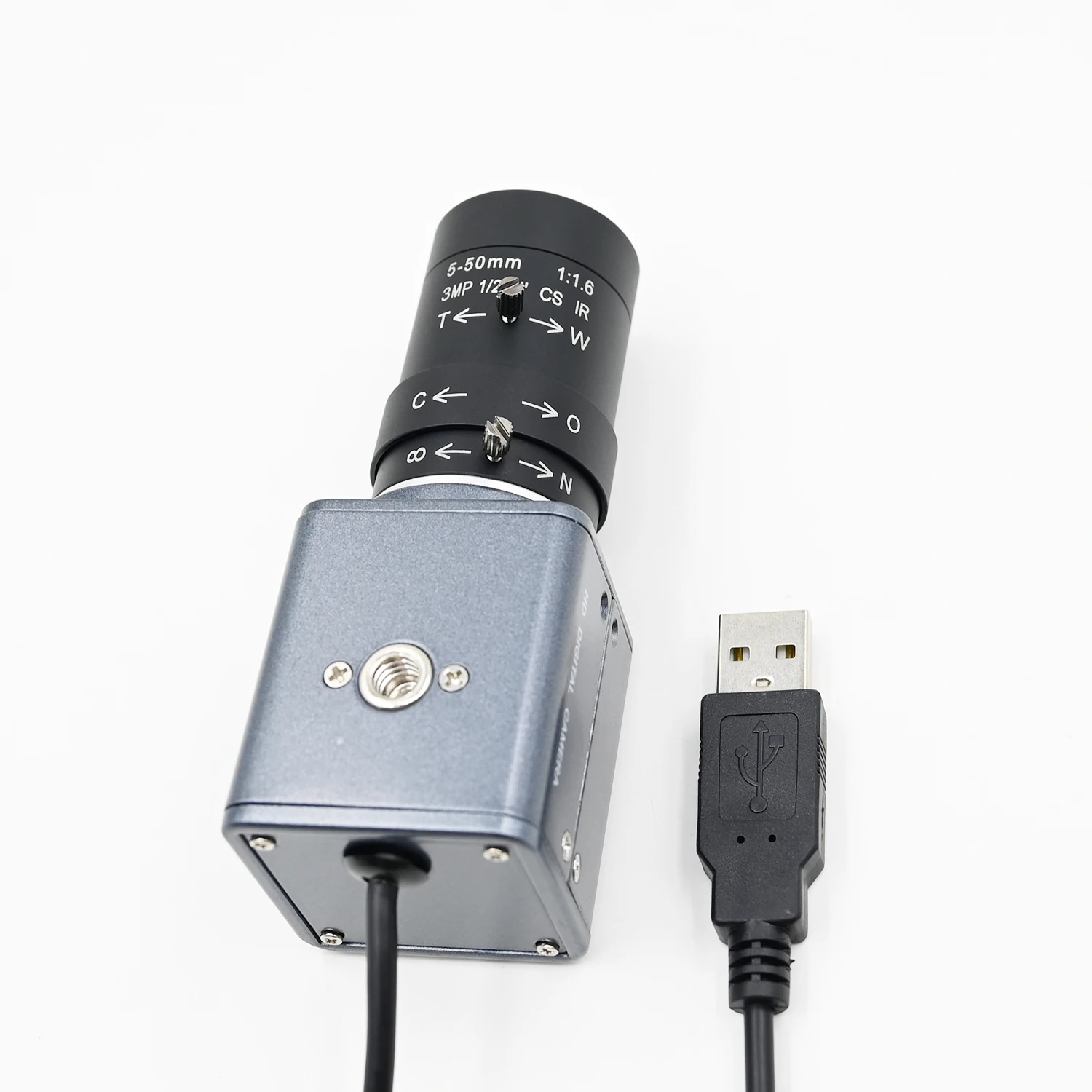 OV9281 Global Shutter, 120fps USB-camera 720p zwart-wit, hoge snelheid mini-box-webcam, met 5-50 mm 2,8-12 mm varifocale lens, 1280x720