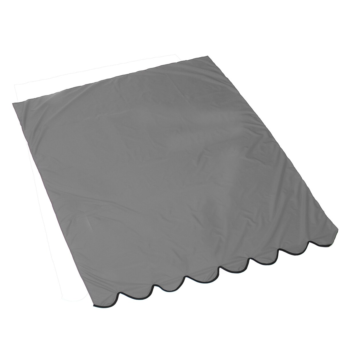 2M Waterproof Top Cover Canopy Replacement for Garden Patio Courtyard Outdoor Canopy Awning Sun Shade Shelter Fabric Cover Frill: Light Grey