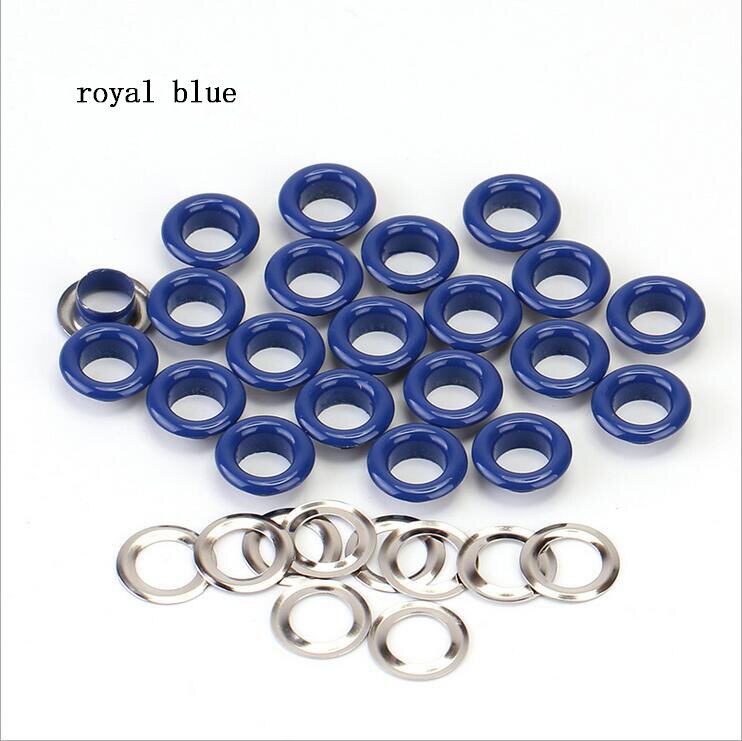 Œillets métalliques pour Scrapbooking, 10x17x5mm, 100 pièces, embellissement pour bricolage, vêtements de travail, couture, vêtement: royal blue