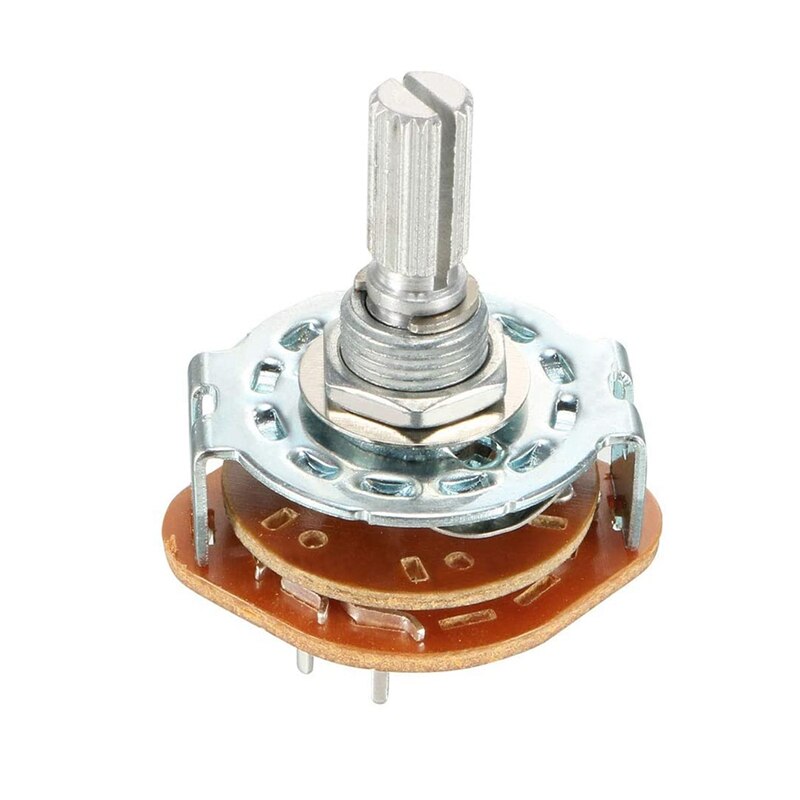 2Pcs 5Pin 1P4T 1 Pole 4 Position Selectable 1 Deck Band Selector Rotary Switch