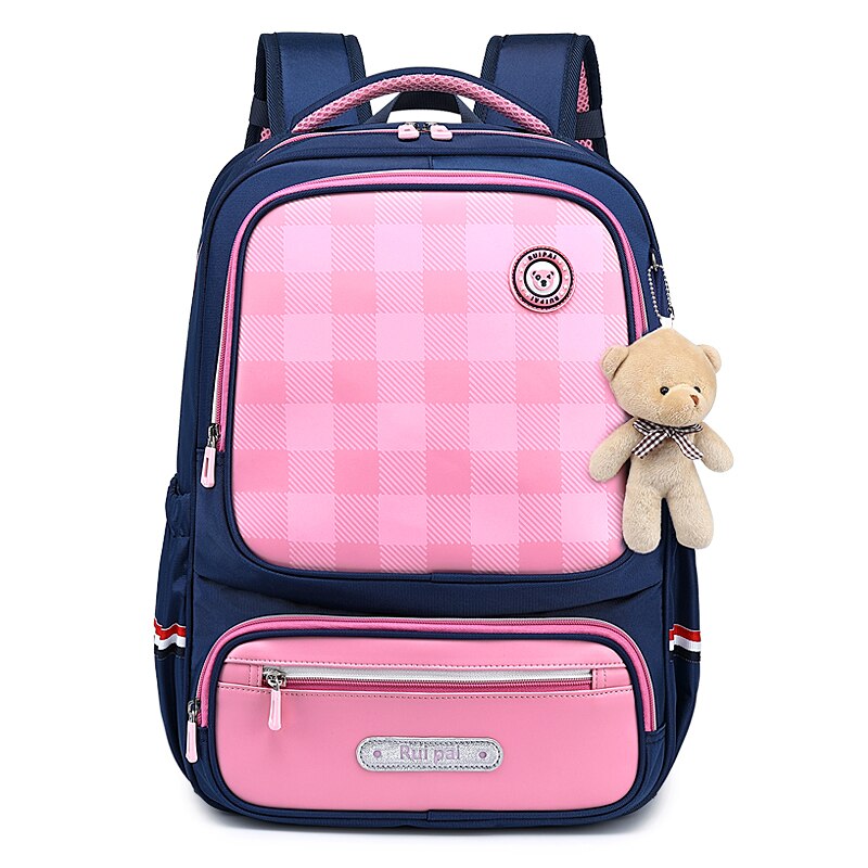 Edison Schulranzen Für Jungen und Mädchen Schule Rucksack freundlicher Rucksack freundlicher Taschen Wasserdichte Rucksack Mochila Senden Bär Anhänger