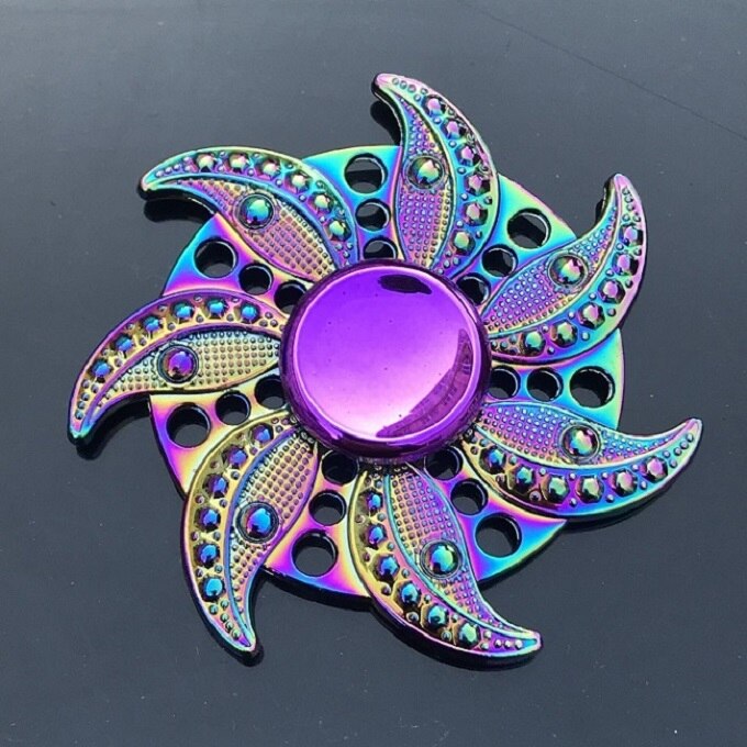 Finger Spinner Office Anxiety Relief Stress Fidget Gyro Flower / Tower / Spider Metal Hand Spinner Tri Spinner Model: 6