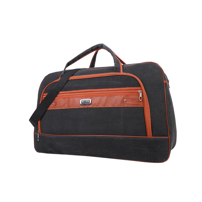 Saco de armazenamento de roupa de grande capacidade saco de viagem de lona saco de viagem transversal cubos de embalagem sacos grandes mujer: Black