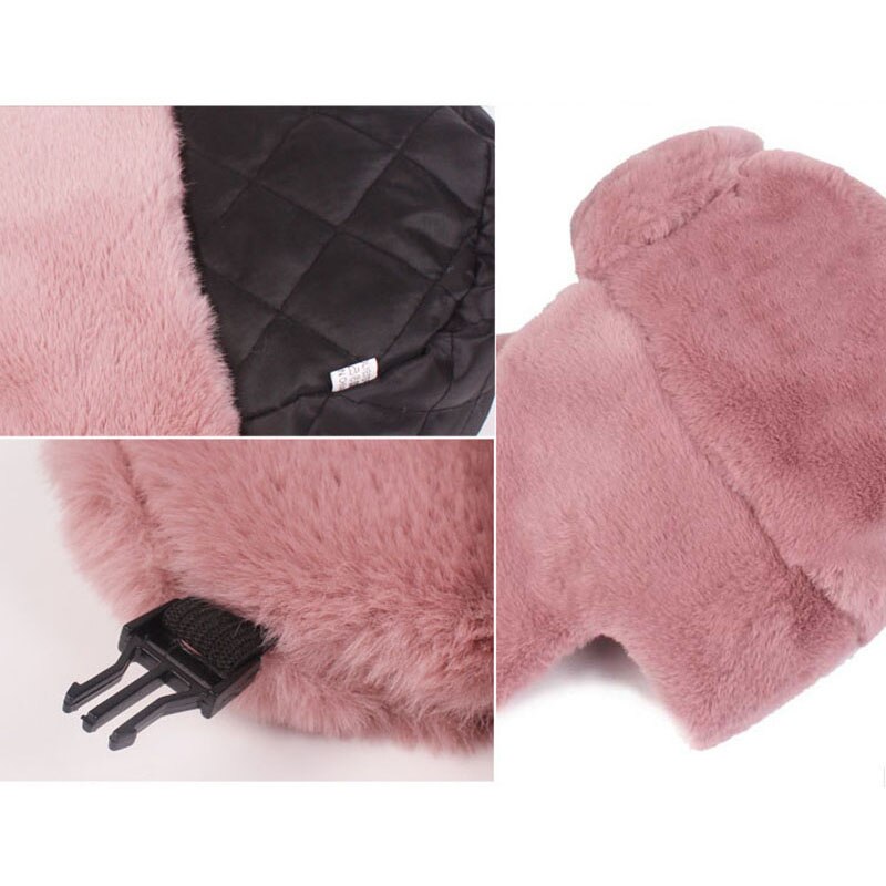 Vinter bomber hattar kvinnor ushanka keps med öronlaff tjockt varmt ryskt vindtätt sammet hatt öronskydd vuxen solid 58 cm