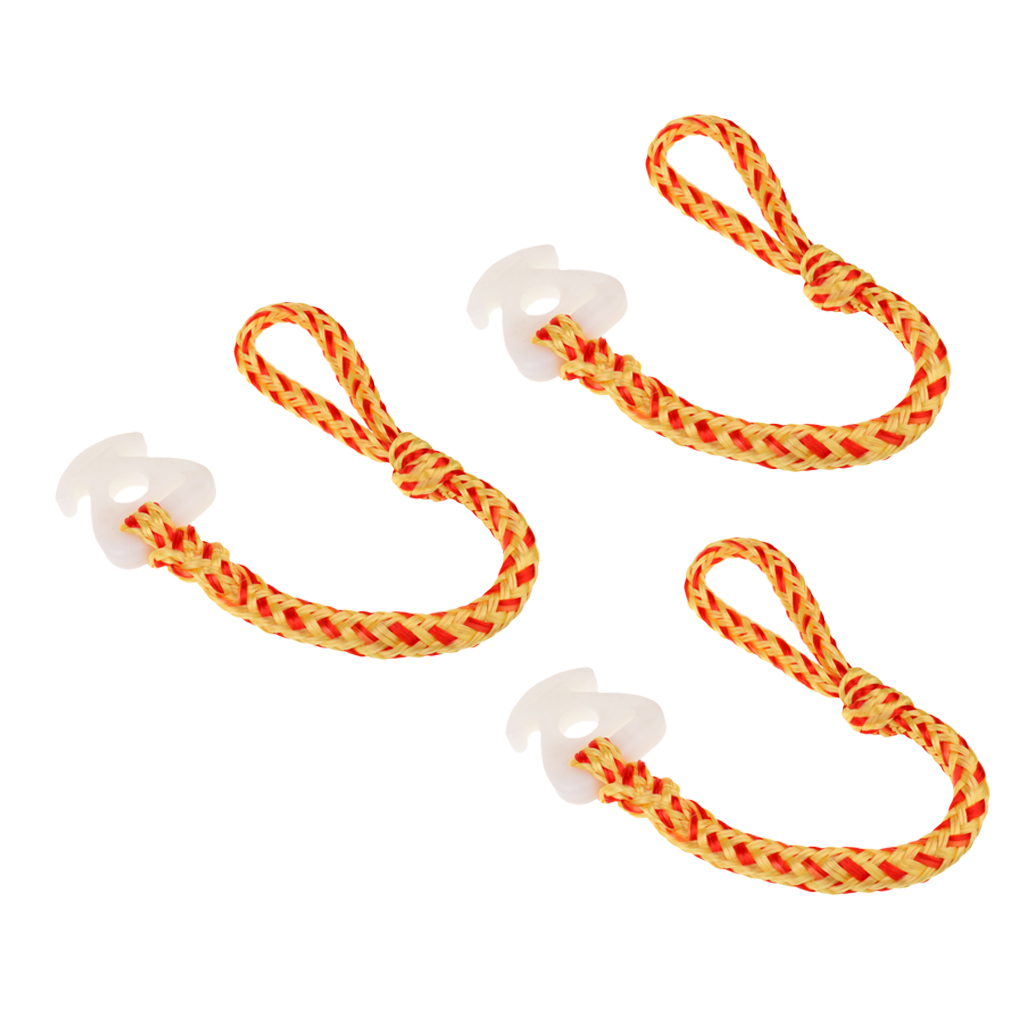 3 Pieces Tube Rope Connector Durable Tow Thread Water Sports WaterskiingOutdoor Towable Waterskiing Lines Yellow Red