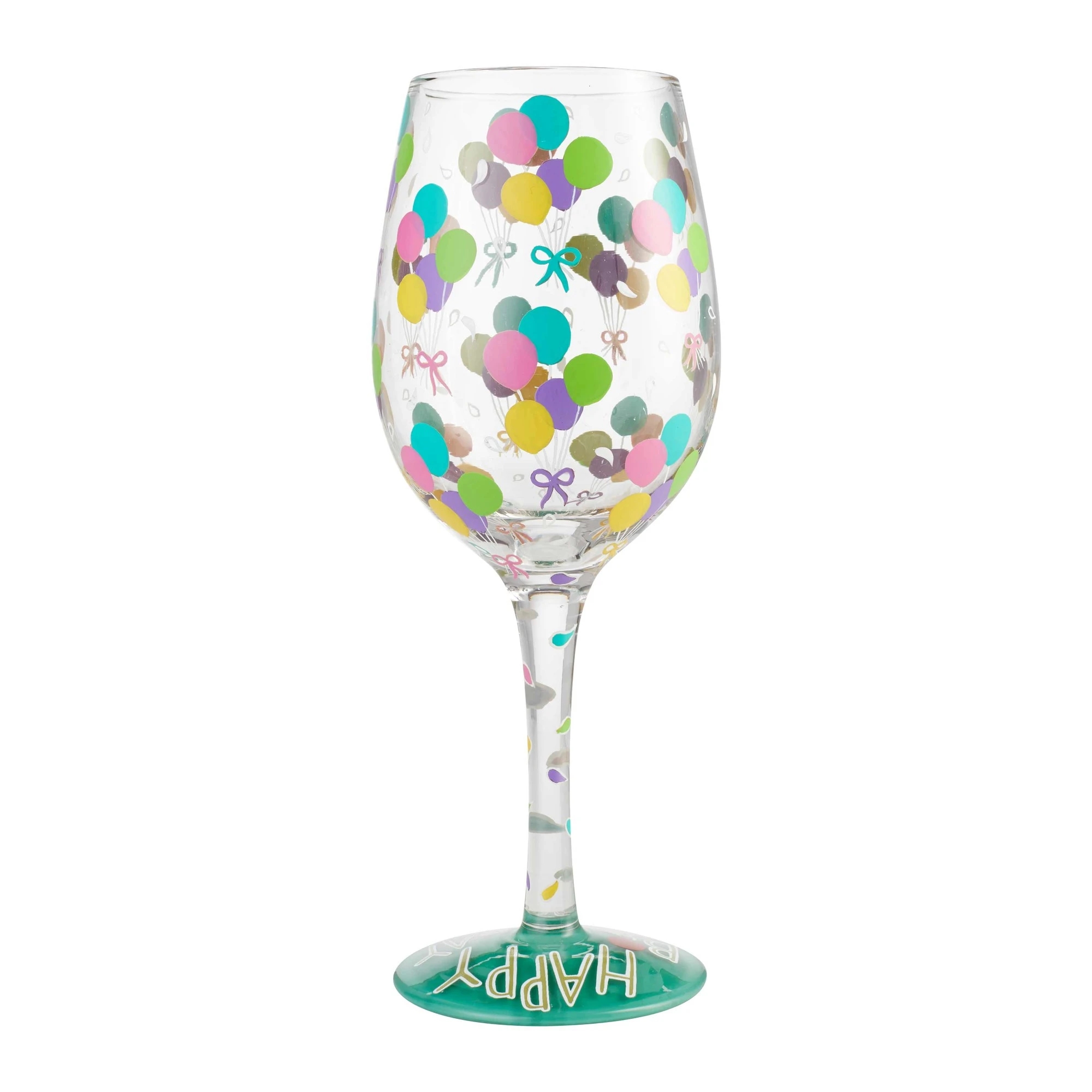 Verres à vin artificiels en verre cristal, de noël limité, peint à la main, père noël, licorne, tasse peinte: Balloon 500ml