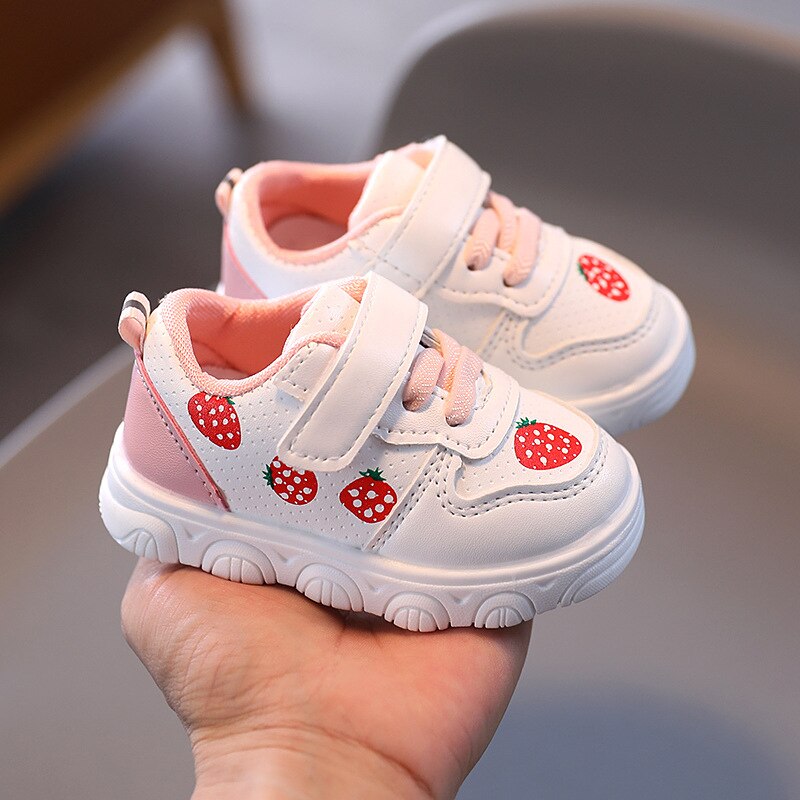 Palmilha 11.5-13.5cm novo branco tênis infantil anti-deslizamento da criança sapatos de tênis da menina do bebê