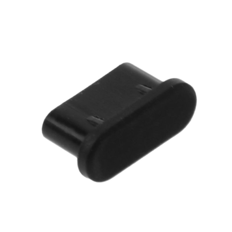 5PCS Typ-C Staub Stecker USB Lade Port Beschützer Silikon Abdeckung für Samsung Huawei Smart Telefon Zubehör: Black
