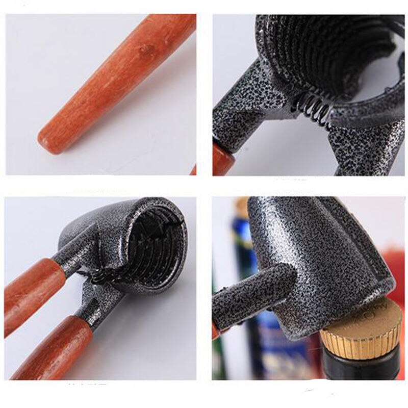 Metal Manual clip walnut nuts safe convenient Wooden Handle Walnut Cracker Nutcracker Sheller Nut Opener Kitchen Tool Plier