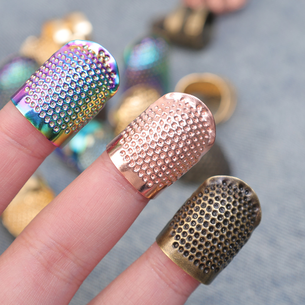 retrò protezione per le dita Anello ditale antico fa per lavoro manuale Aghi per ditale antiscivolo impostato da cucito fai da te per la casa Accessori per strumenti