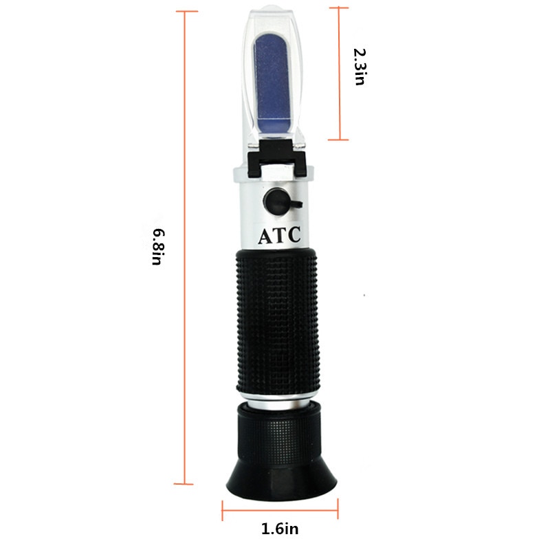 Handheld Brix-refraktometer 0 ~ 32% Optische Zucker Lebensmittel Getränke ATC Inhalt Meter Werkzeug Prüfung 35% aus