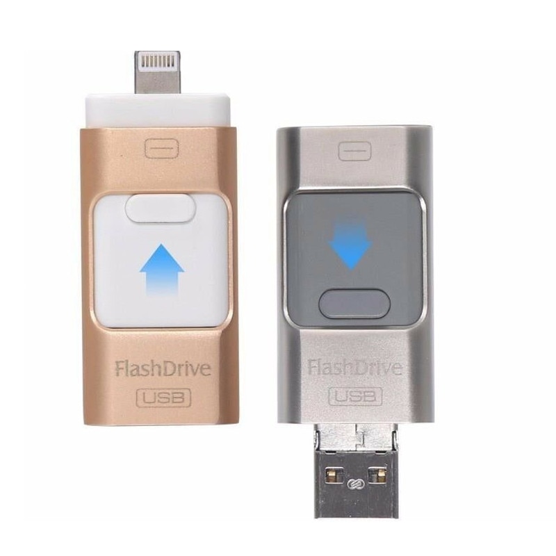 OTG USB Flash Drive 3 in 1 iFlash Apparaat HD USB 3.0 Memory Stick Usb Key Voor iPhone IOS iPad android 16GB 32GB 64GB 128GB 256GB