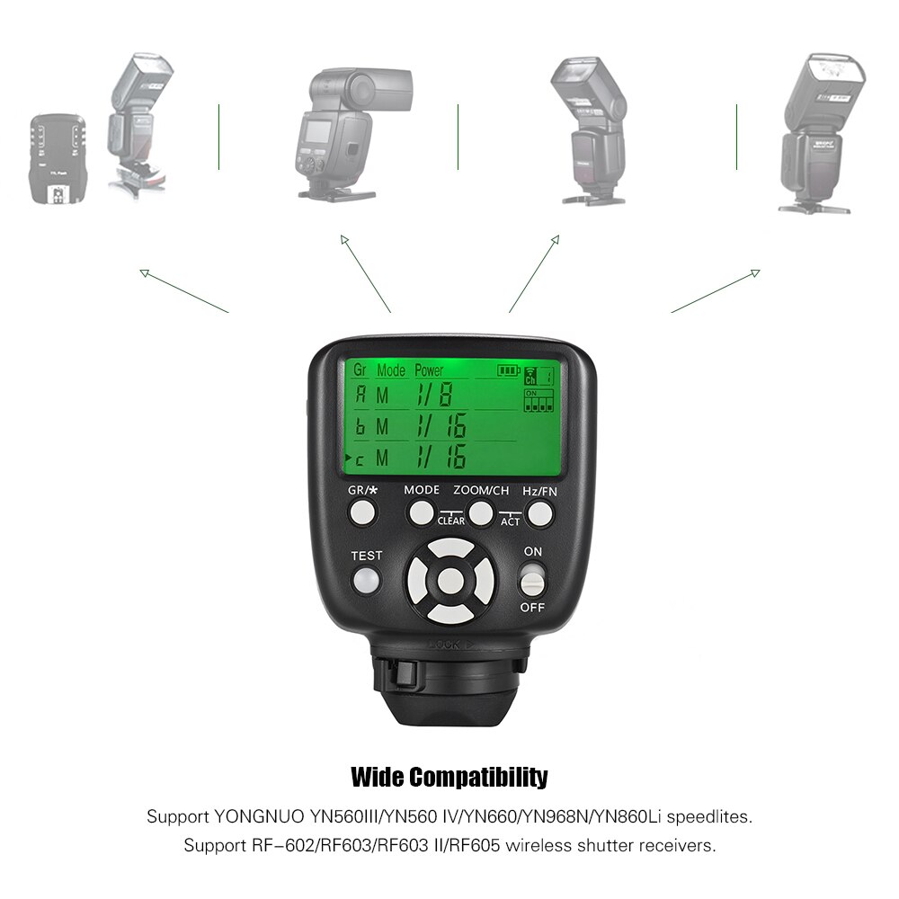 Yongnuo  yn560- tx ii handmatige flitser afstandsbediening lcd-zender voor nikon canon dslr-camera naar speedlite-ontvanger