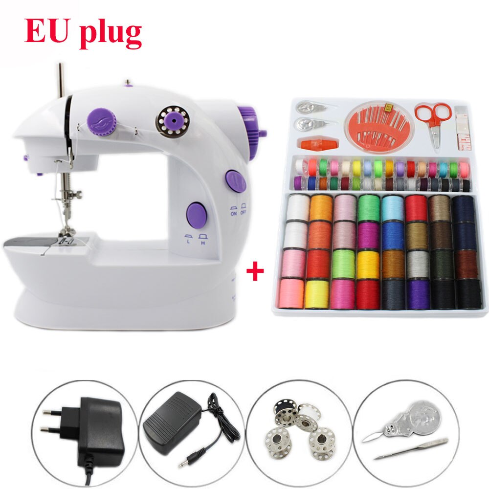 Draagbare Electrec Naaimachine Set Steek Naaien Handwerken Cordless Kleding Stoffen Led Handheld Naaimachines: EU Plug with Kit