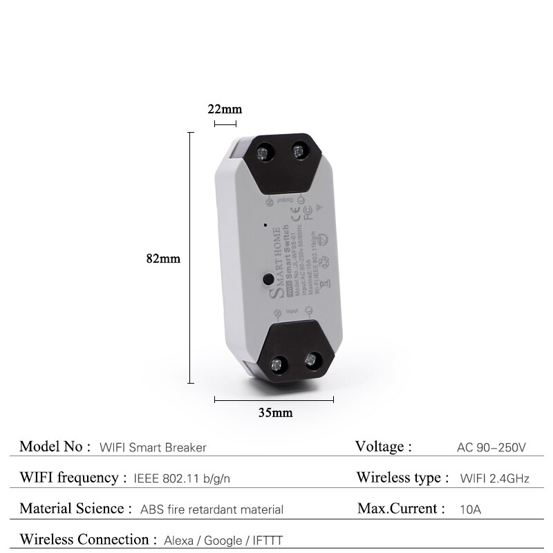 DIY tuya WiFi Smart Light Switch Universal Breaker Timer Smart Life APP Wireless Remote Control Works with Alexa Google Home