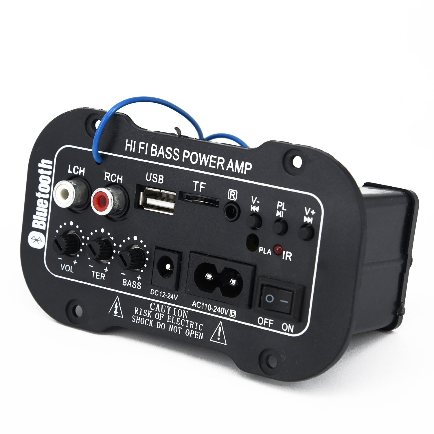 Car Bluetooth HiFi Bass Power-AMP Stereo Digital Amplifier USB TF with Remote