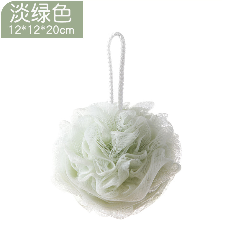 Kroppsmoppe bad blomst ball svamp dusj myk svamp bobler skummende mesh nett loofah rengjøring vask kropp: Grønn