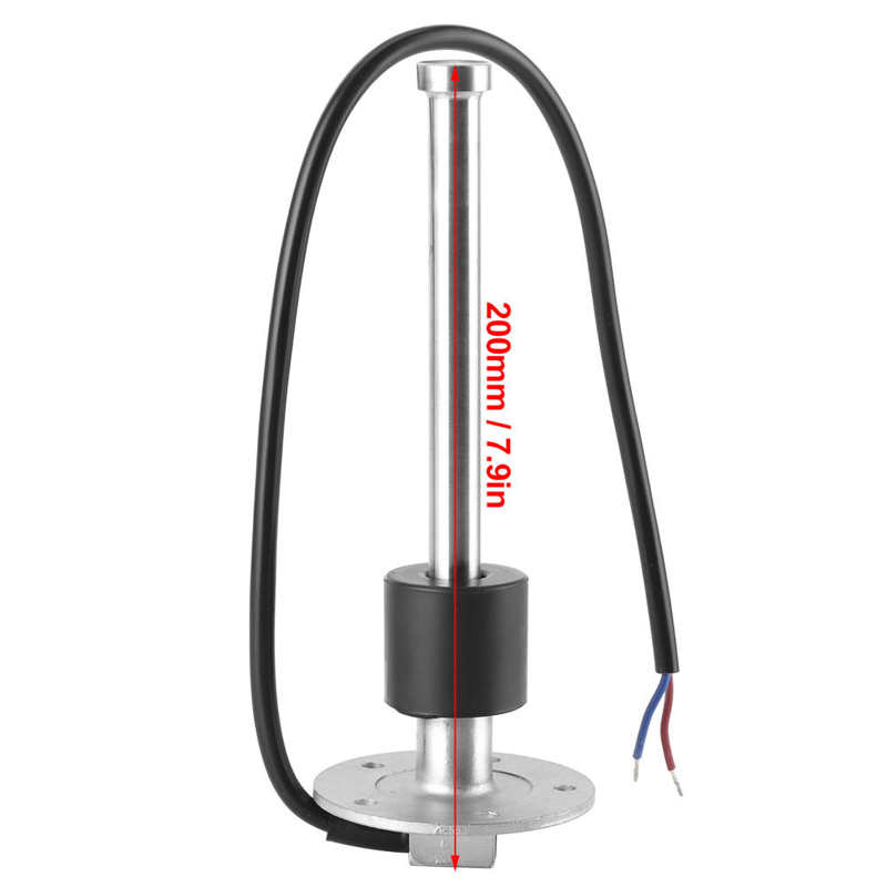 Universal Stainless Steel Fuel Sensor Water Fuel Level Sender IP67 Protection for Marine Boat Truck 0-190ohms EU Standard: 200mm