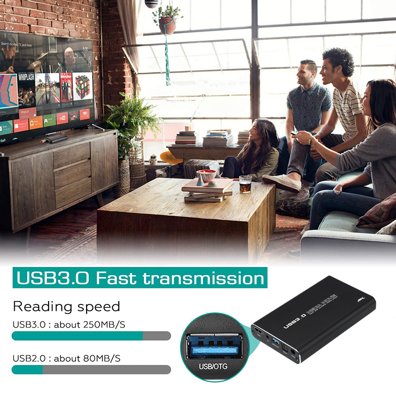 4K USB3.0 HDD Media Player Full HD H.265 Media Player Center with Auto Play For USB OTG SD AV TV AVI RMVB RM PPT SPDIF USB Hard