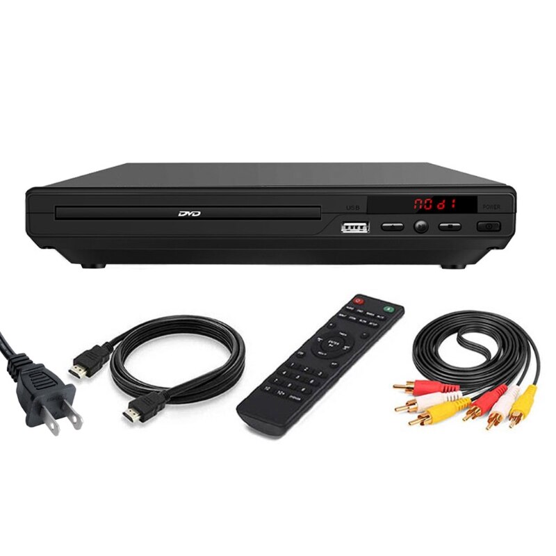DVD Player Upscaling 1080P All Region DVD Players for Home with H DMI / AV Output USB Multimedia Player Function High Speed HDMI