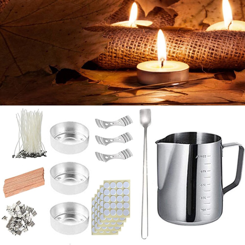 Bidons fondant pichet inox accessoires bougie à bricoler soi-même Kit de fabrication pour débutants résistant à la rouille maison sonde thermomètre