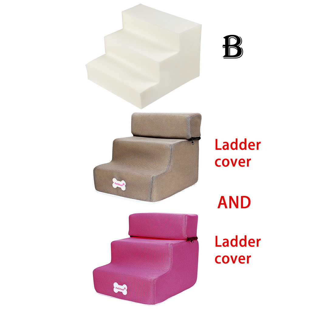 Lit escalier pour animal domestique | Échelle 2/3 pour animal domestique, maison pour chien, chiot, lit en tissu maille pliable, lit amovible pour animal, lit pour chat, chien, rampe pour chiot, fournitures pour chiot: B
