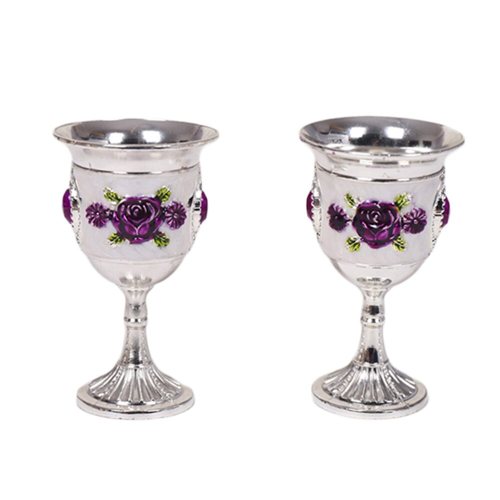 Edelstein Inlay Stil Zink Legierung Becher Wein Becher Geschnitzt Weiß Schnaps Glas Stengel-tasse Stemware für Heimat Bar Partei (zufällig Flo
