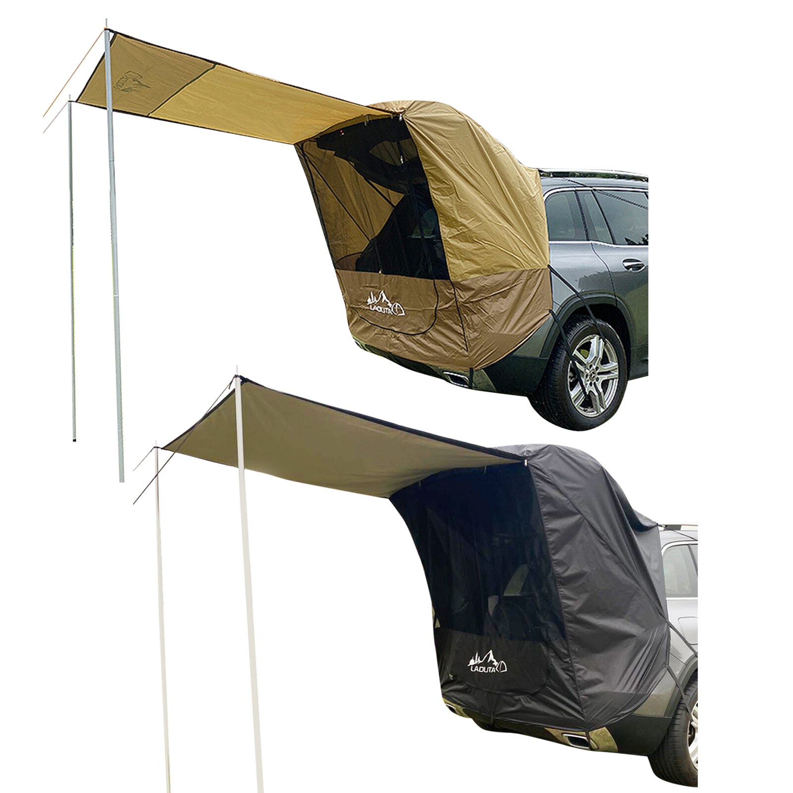 Auto Truck Tent Zonnescherm Regendicht Met Ondersteuning Staaf Anti-Uv Tent Side Luifel Suv Mpv Auto Tent Voor Outdoor Self-rijden Tour