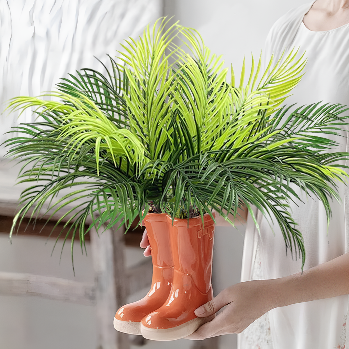 1 st 9 Bladeren 50 cm Kunstplanten Tropische Palmboom Tak Kerst Decoratie Home Decor Kamer Tuin Kantoor Jungle Party