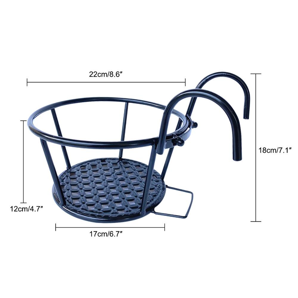 1 PC Detachable Metal Fower Pot Balcony Garden Plant Hanging Pots Basket Plant Garden Wall Balcony Decor Basket