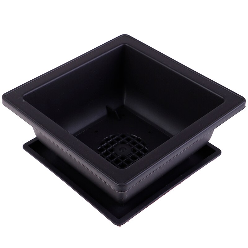 Maceta de plástico de imitación para balcón, macetas cuadradas de plástico para bonsái, cuenco para vivero, jardinera rectangular de imitación
