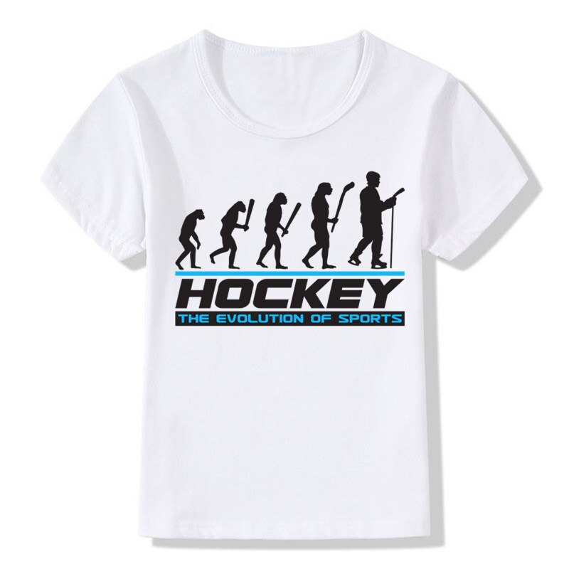 Jongens & meisjes Evolutie Van Ijs Hockeyer T-shirt Kinderen Korte Mouwen Zomer Casual T-shirt Kids Tops Tees Babykleertjes, ooo795: Ooo795c / 4T