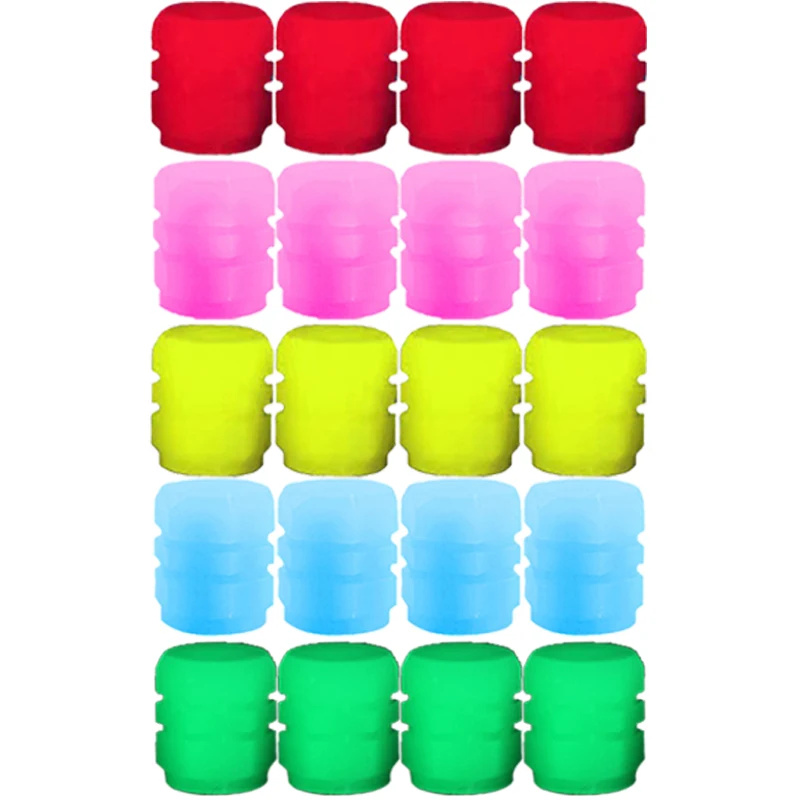 20 piezas Mini tapas luminosas de válvula de neumático, cubierta de válvula brillante colorida para motocicleta y coche, decoración de estilo de cubo de rueda de neumático, accesorios para automóvil: Granate