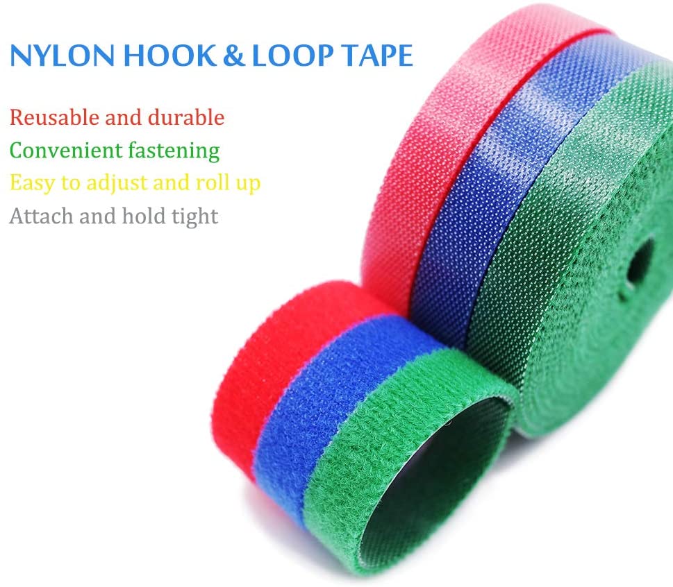 Cinta de sujeción reutilizable de 5M/rollo de 15/20mm, bridas para cables, correas de Velcro, tiras de cinta de gancho y bucle, organizador de cables de gestión de cables DIY