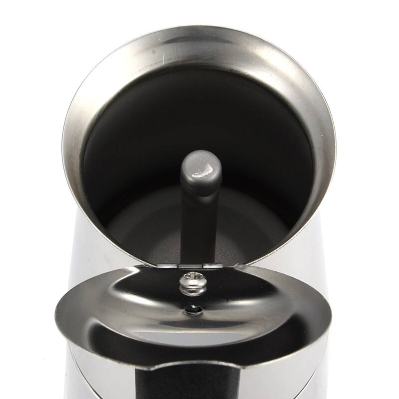 200Ml Draagbare Espresso Koffiezetapparaat Moka Pot Rvs met Elektrische Kachel Filter Percolator Koffie Brouwer Waterkoker Pot Kit