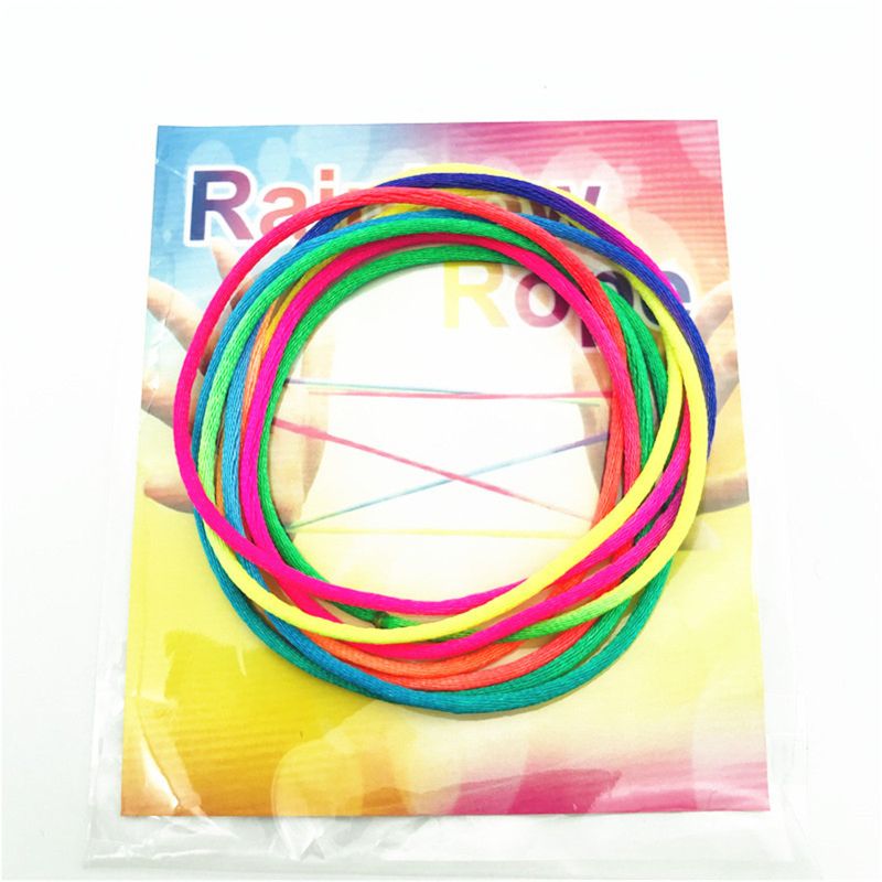 Kids Rainbow Colour Fumble Finger Thread Rope String Game Developmental Toy Puzzle Educational Game for Children Kids